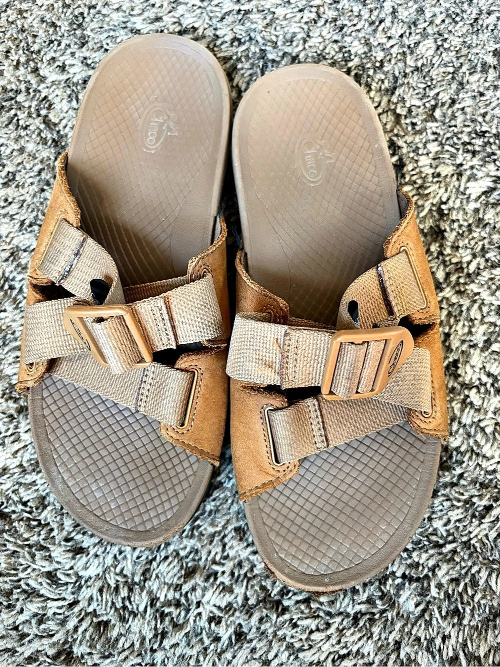 Chaos Women’s Lowdown Leather Slides Light Brown size 7